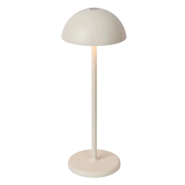 Lucide JOY - Lámpara de mesa Recargable Dentro/Fuera - Batería/acumulador - Ø 12 cm - LED Regul. - 1x1,5W 3000K - IP54 - Blanco - detalle 1